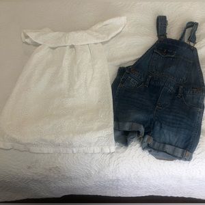 Girls Overalls and Dress